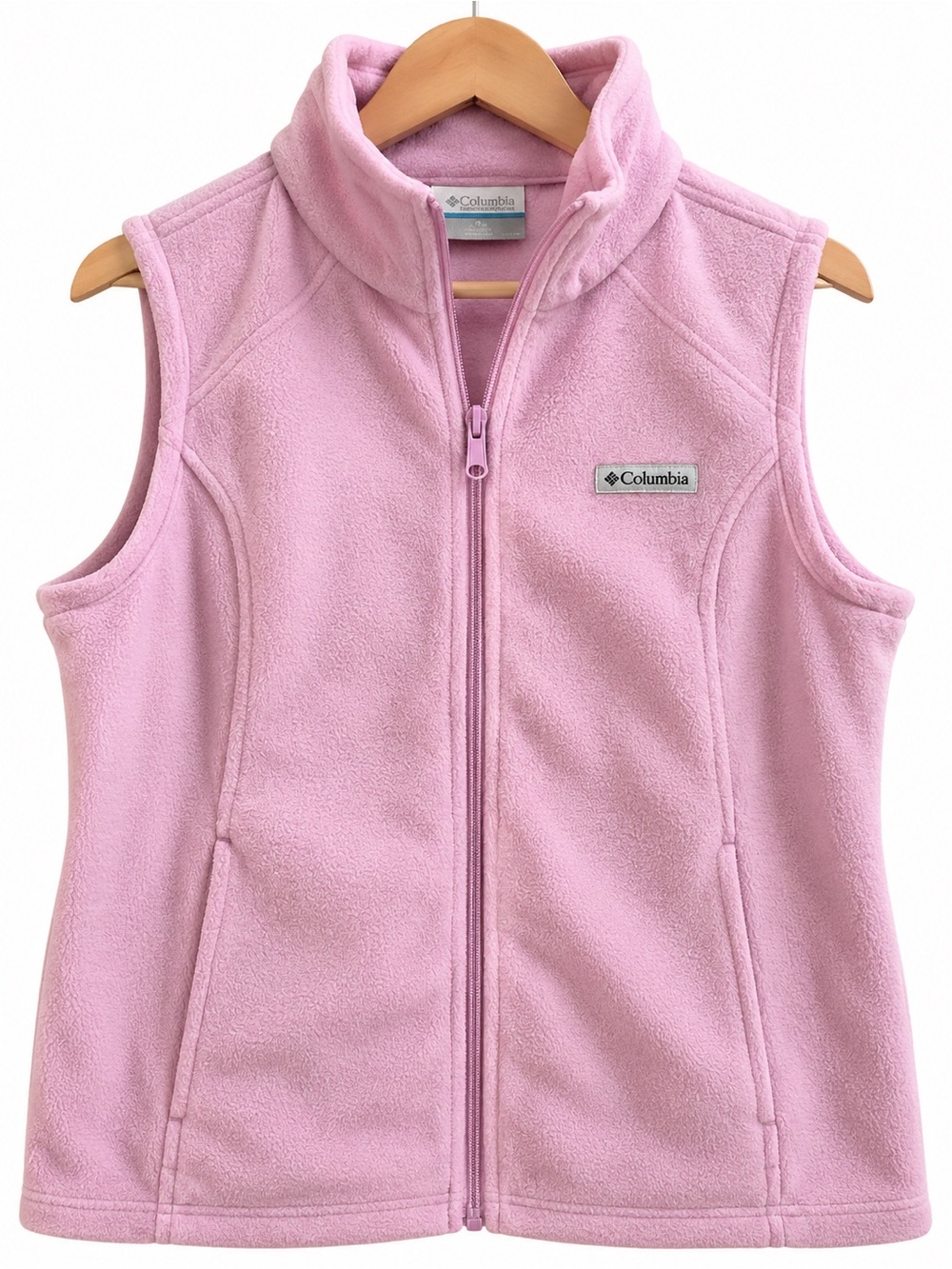 Columbia Pink Fleece Vest Sleeveless Zip Front